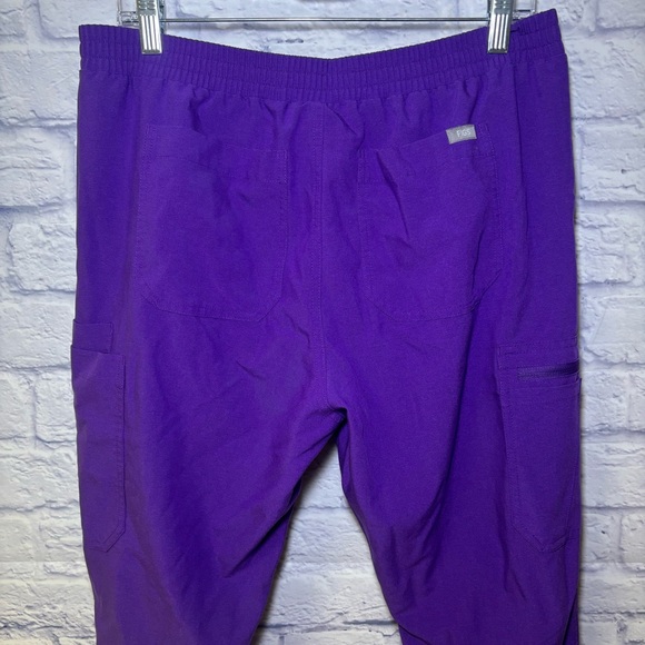 Women’s FIGS Yola Skinny Scrub Pants Digital Grape Size Large High Waisted - Picture 7 of 14